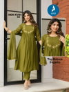 Desi Kudi By Kaya Mul Chanderi Wholesale Kurti With Bottom Dupatta In India